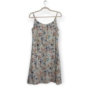 Slip on spaghetti strap cami cream colored dress with adjustable straps